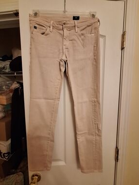 Adriano Goldschmied Slim Straight Pink Denim Pants Size 27r